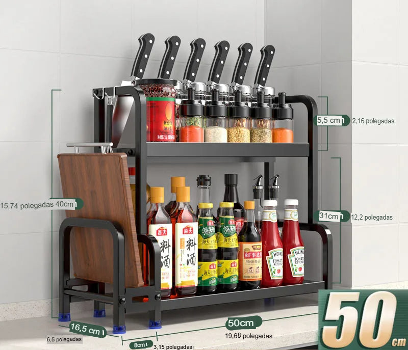 Prateleira para Cozinha em Aço Inoxidável