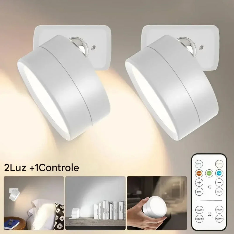 Luminária de Parede LED Sem Fio Moderna