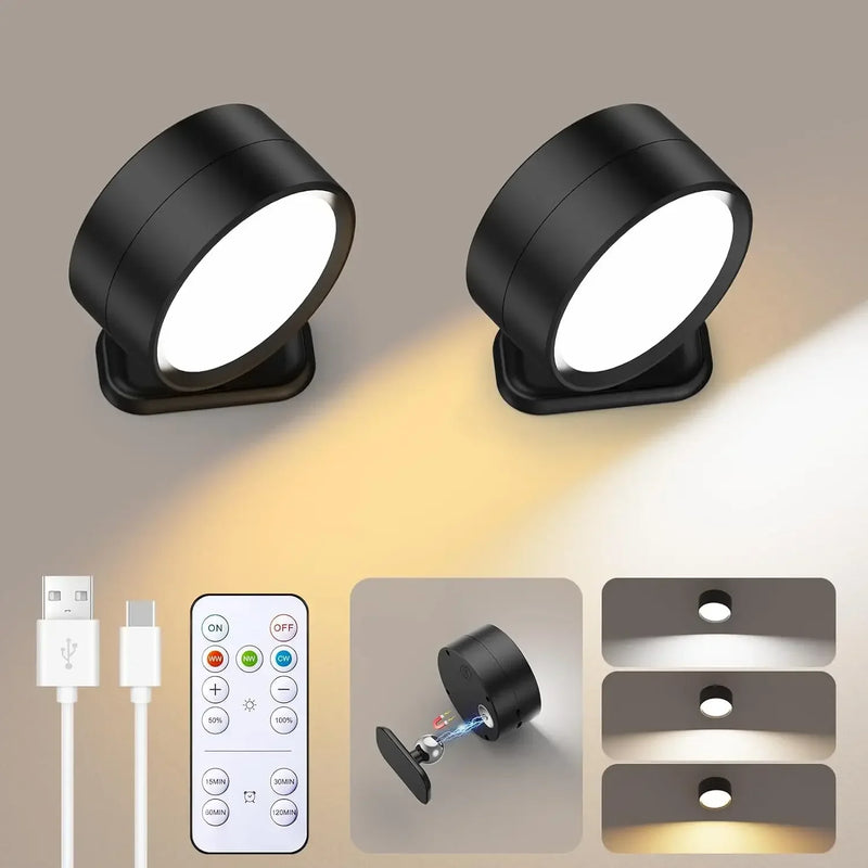 Luminária de Parede LED Sem Fio Moderna