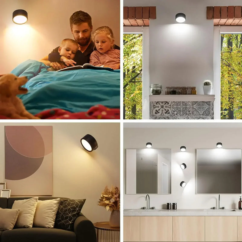 Luminária de Parede LED Sem Fio Moderna
