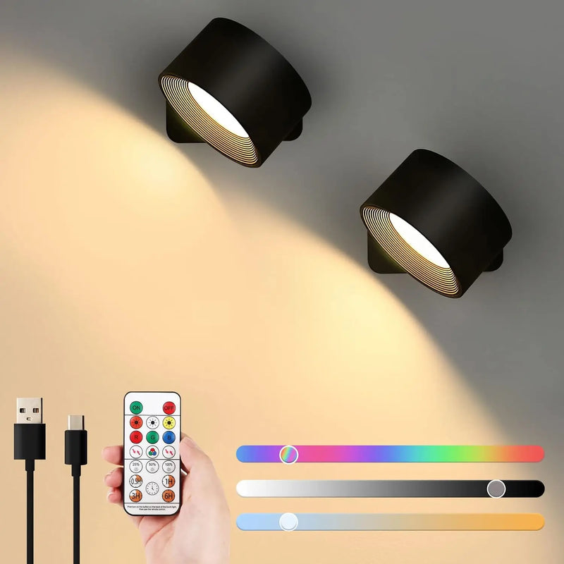 Luminária de Parede LED Sem Fio Moderna