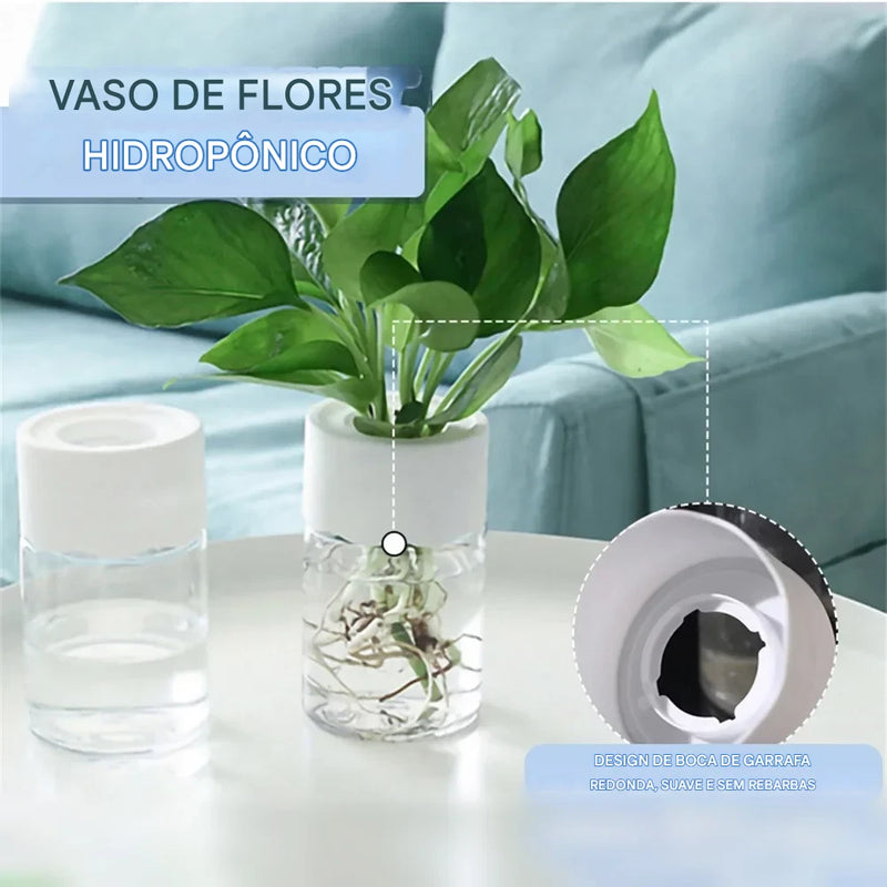 Mini Vaso de Decoração de Flores Hidropônico